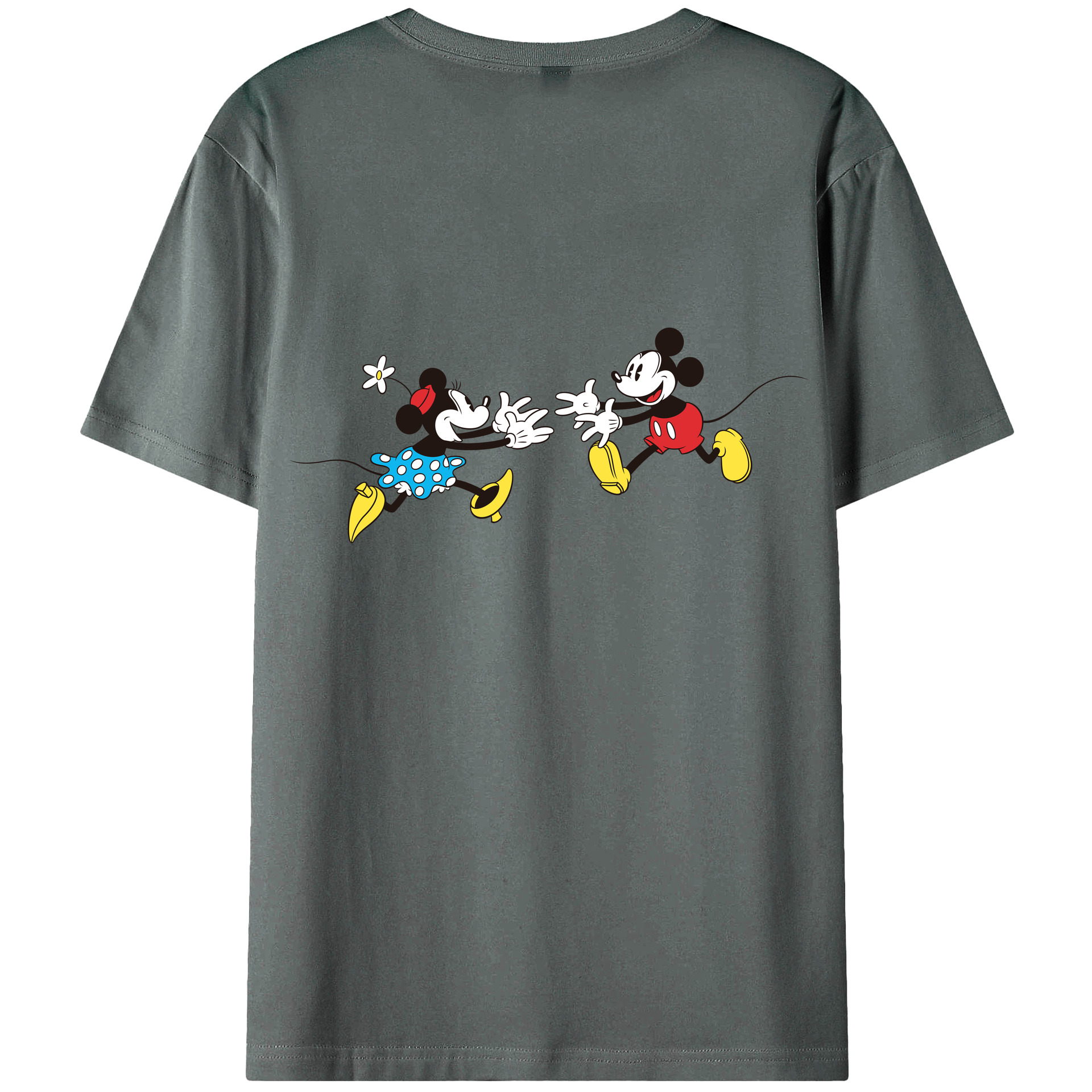 （画像用） ミッキーマウス Mickey Mouse 綿100％半袖Tシャツ（背面プリント）